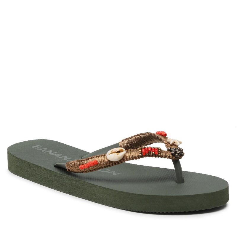 Zehentrenner Banana Moon Lucero Tahuata JSR97 Kaki Zehentrenner Pantoletten und Sandaletten Damenschuhe