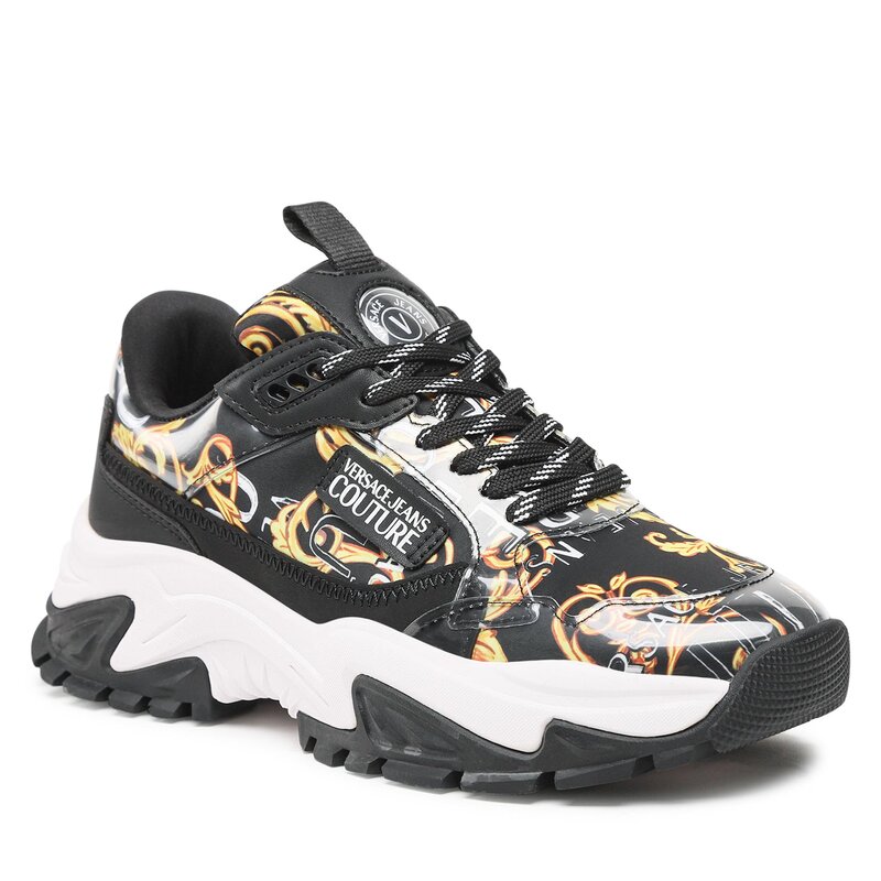 Sneakers Versace Jeans Couture 74VA3SV9 Black/Gold Sneakers Halbschuhe Damenschuhe