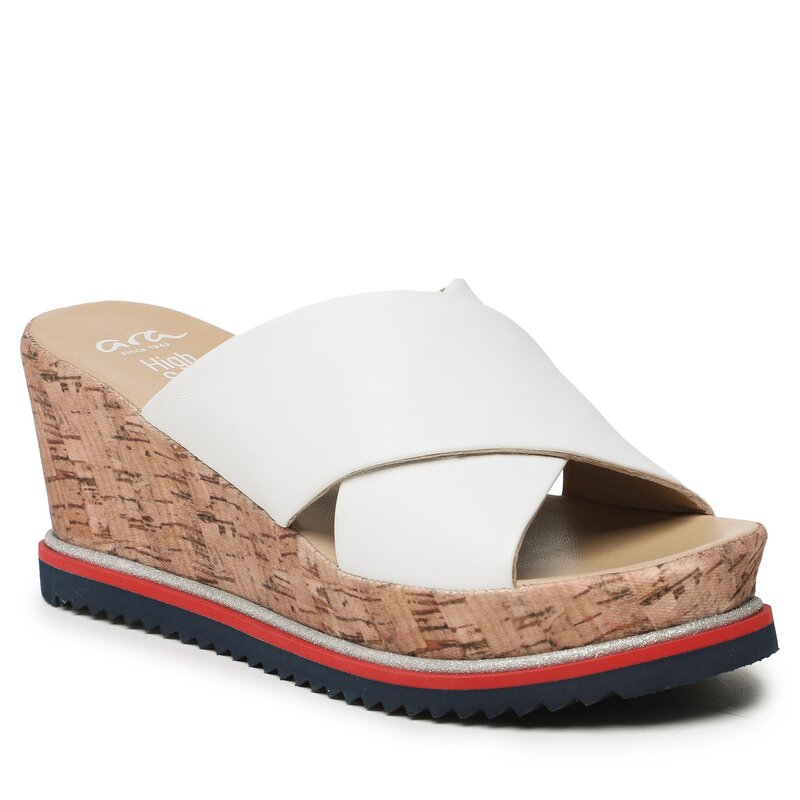 Pantoletten Ara 12-51107 Weiss Keilabsatz Pantoletten und Sandaletten Damenschuhe
