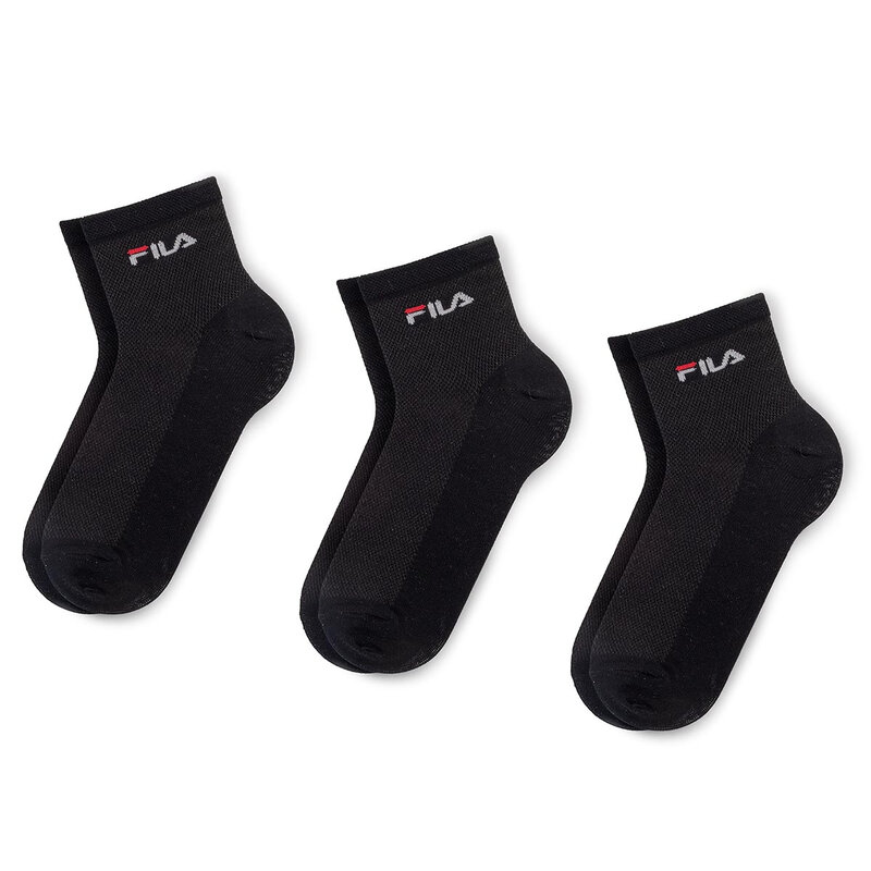 3er-Set hohe Unisex-Socken Fila Calza Quarter F1742 Black 200 Hohe Damen Socken Textilien Zubehör