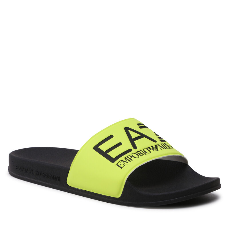 Pantoletten EA7 Emporio Armani XCP001 XCC22 M561 Yellow Fluo/Black Pantoletten Pantoletten und Sandaletten Herrenschuhe