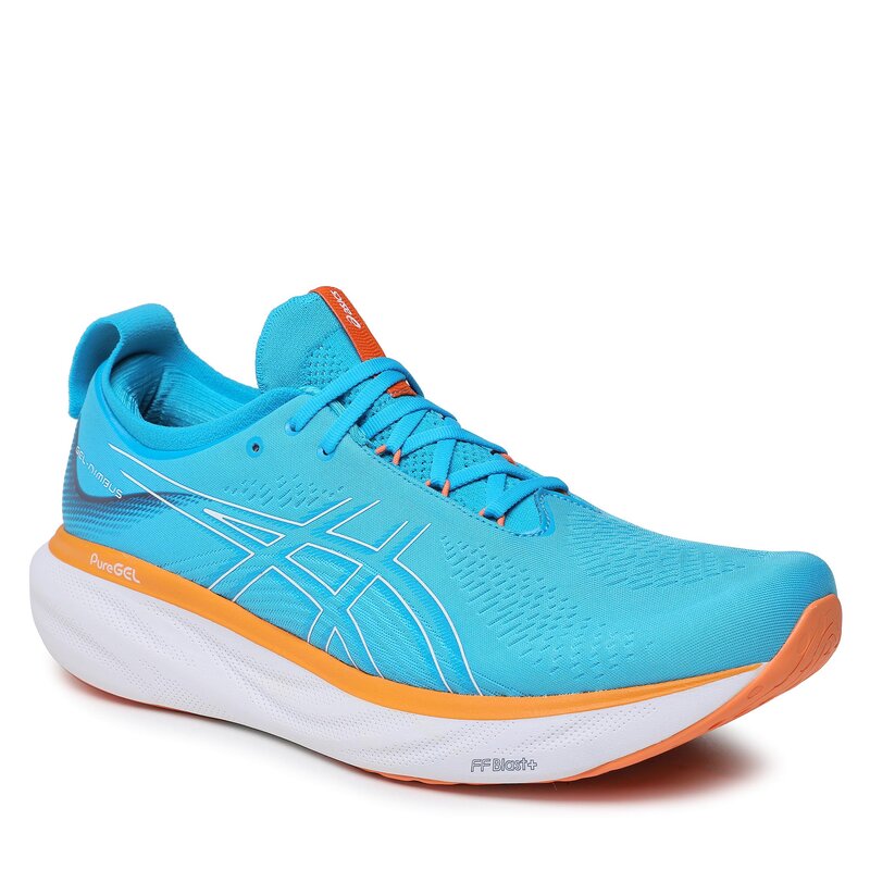 Schuhe Asics Gel-Nimbus 25 1011B547 Island Blue/Sun Peach 400 Asphalt Laufschuhe Sportschuhe Herrenschuhe