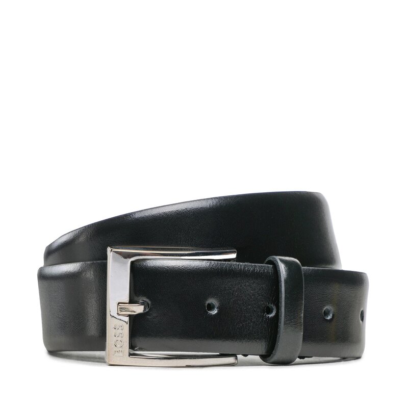 Herrengürtel Boss 50482241 Black 01 Herrengürtel Gürtel Leder-Galanterie Zubehör