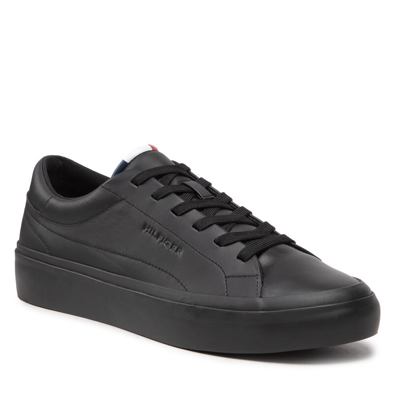 Sneakers Tommy Hilfiger Prep Vulc Leather FM0FM04171 Black BDS Sneakers Halbschuhe Herrenschuhe