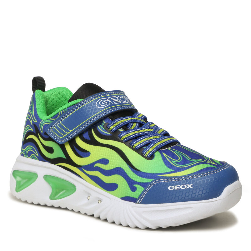 Sneakers Geox J Assister Boy J35DZC011CEC4165 DD Royal/Green Halbschuhe Jungen Kinderschuhe
