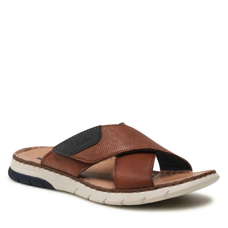 Pantoletten Rieker 25283-23 Braun Alltägliche Pantoletten Pantoletten Pantoletten und Sandaletten Damenschuhe