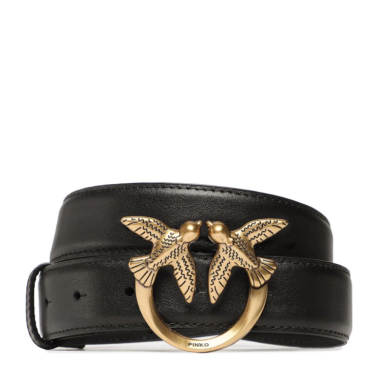 Damengürtel Pinko Love Berry H3 Belt PE 23 PLT01 100125 A0F1 Black Z99Q Damengürtel Gürtel Leder-Galanterie Zubehör