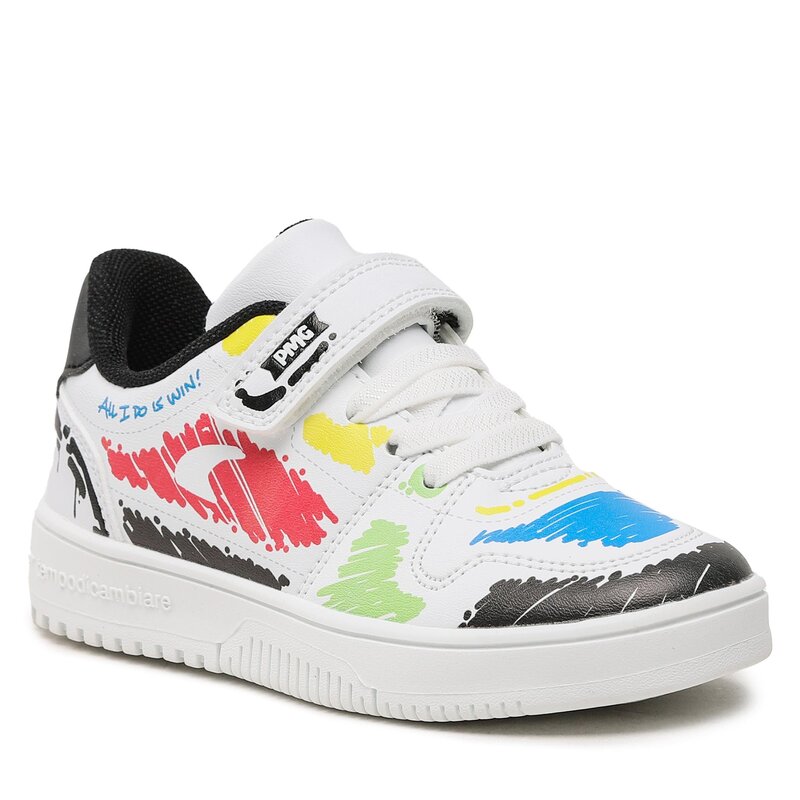 Sneakers Primigi 3957811 Multicolor White-Black Halbschuhe Jungen Kinderschuhe
