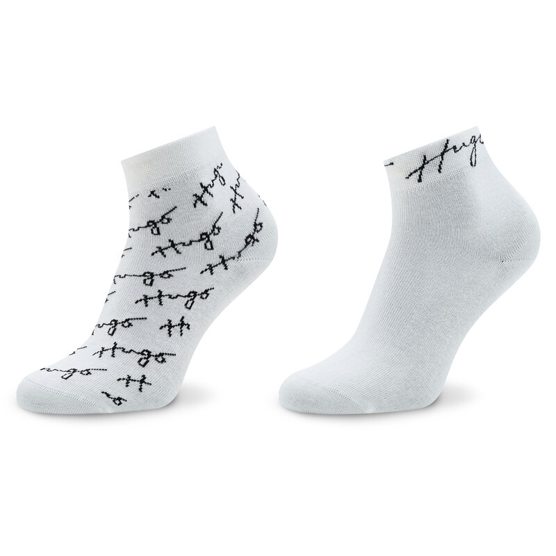 Niedrige Damensocken Hugo 50491544 White 100 Niedrige Damen Socken Textilien Zubehör