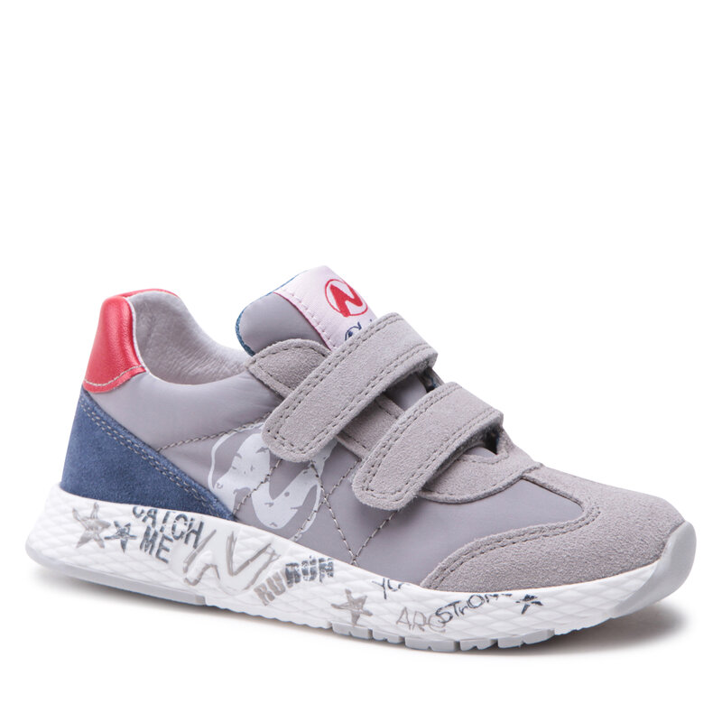 Sneakers Naturino Jesko Vl 0012015885.20.1B55 S Grey/Azure Klettverschluss Halbschuhe Jungen Kinderschuhe