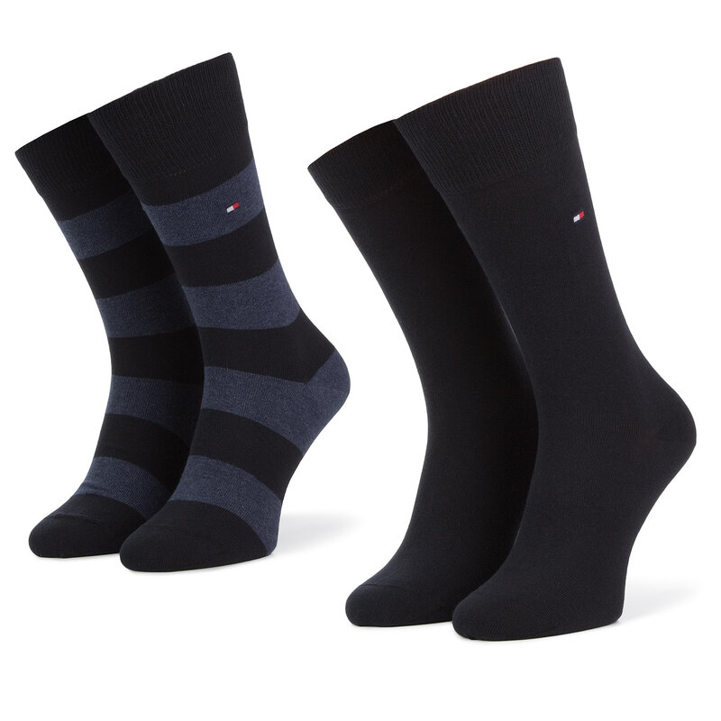 2er-Set hohe Herrensocken Tommy Hilfiger 342021001 Dark Navy 322 Hohe Herren Socken Textilien Zubehör