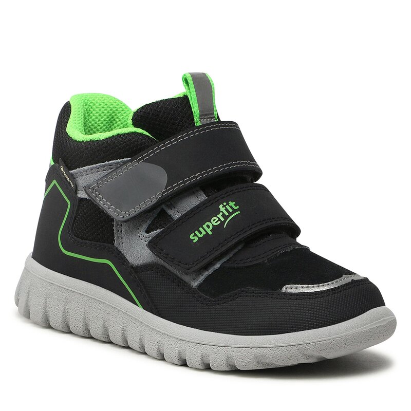 Sneakers Superfit GORE-TEX 1-006201-0000 S Schwarz/Grün Schnürschuhe Stiefel und andere Jungen Kinderschuhe