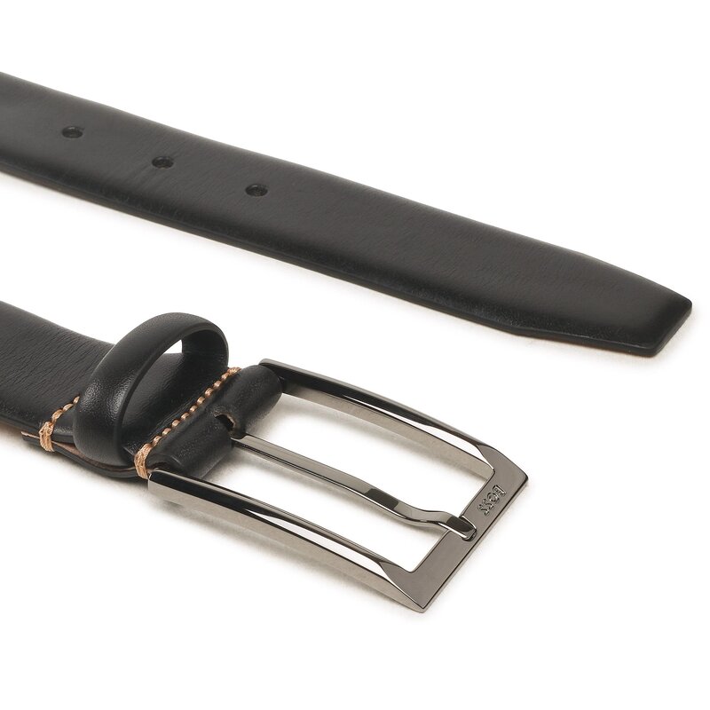 Herrengürtel Boss 50492998 Black 01 Herrengürtel Gürtel Leder-Galanterie Zubehör PU11540