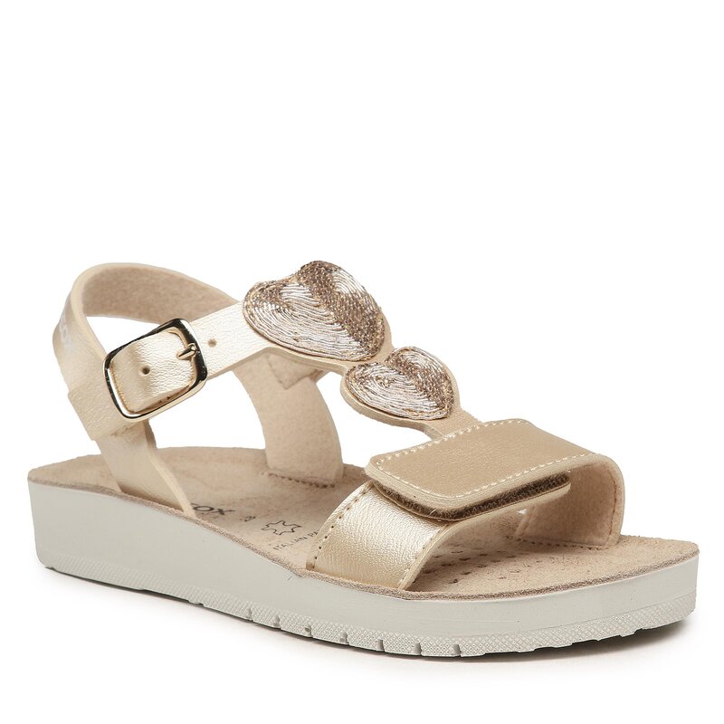 Sandalen Geox J S.Costarei G.D J35EAD 0NF2J C2012 S Lt Gold Sandalen Pantoletten und Sandaletten Mädchen Kinderschuhe