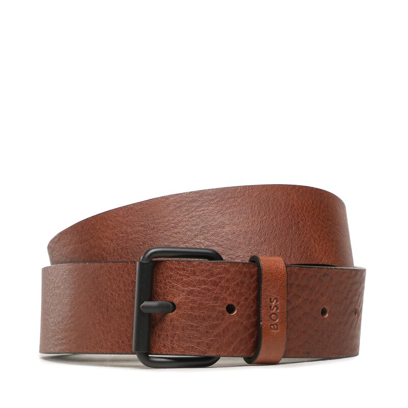 Herrengürtel Boss 50491869 Dark Brown 202 Herrengürtel Gürtel Leder-Galanterie Zubehör