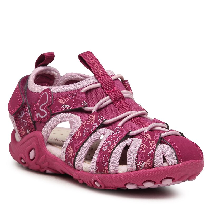 Sandalen Geox J S.Whinberry G.A J35GRA 015CE CP8E8 M Dk Raspberry/Pink Sandalen Pantoletten und Sandaletten Mädchen Kinderschuhe