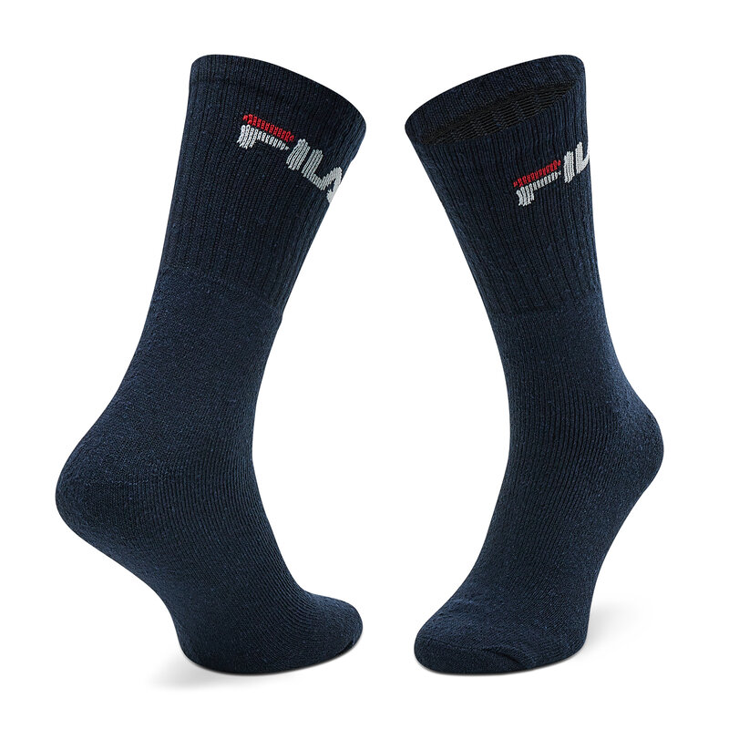3er-Set hohe Unisex-Socken Fila F9505 Navy 321 Hohe Damen Socken Textilien Zubehör