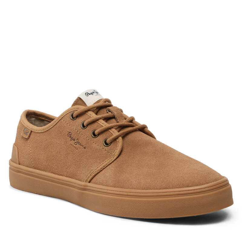 Sneakers aus Stoff Pepe Jeans Colin Shoe PMS10309 Tan 869 Turnschuhe Halbschuhe Herrenschuhe