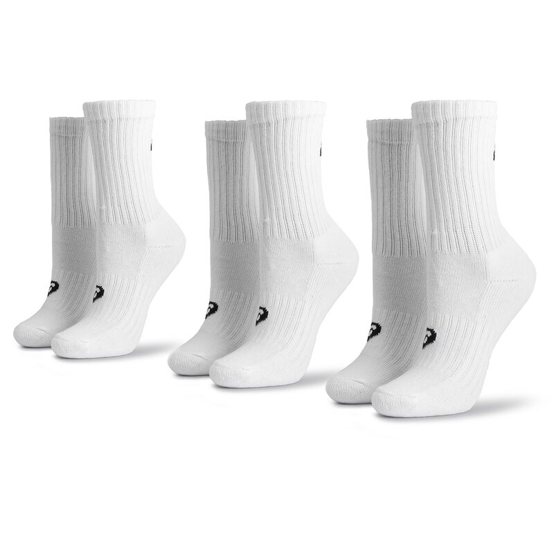 3er-Set hohe Unisex-Socken Asics 3PPK Crew Sock 155204 White 0001 Hohe Damen Socken Textilien Zubehör