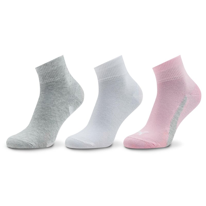 3er-Set hohe Unisex-Socken Puma Unisex Lifestyle Quarter 3P 907952 Basic Pink 04 Hohe Damen Socken Textilien Zubehör