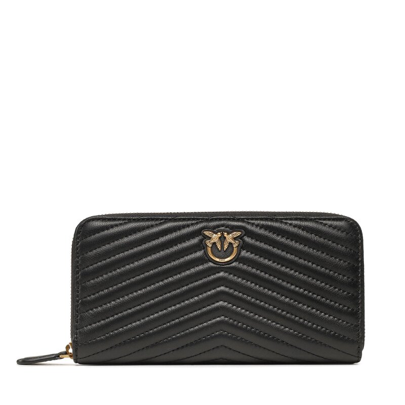 Große Damen Geldbörse Pinko Ryder Zip Around PE 23 PCPL 100250 A0GK Black Z99Q Damen Geldbörsen Geldbörse Leder-Galanterie Zubehör