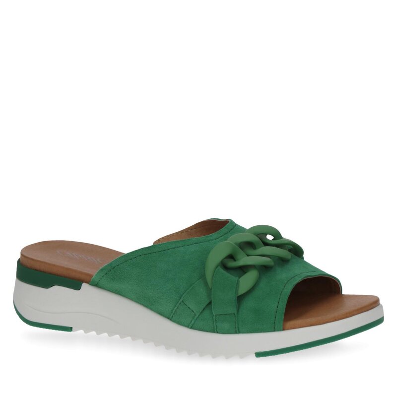 Pantoletten Caprice 9-27206-20 Green Suede 737 Alltägliche Pantoletten Pantoletten Pantoletten und Sandaletten Damenschuhe