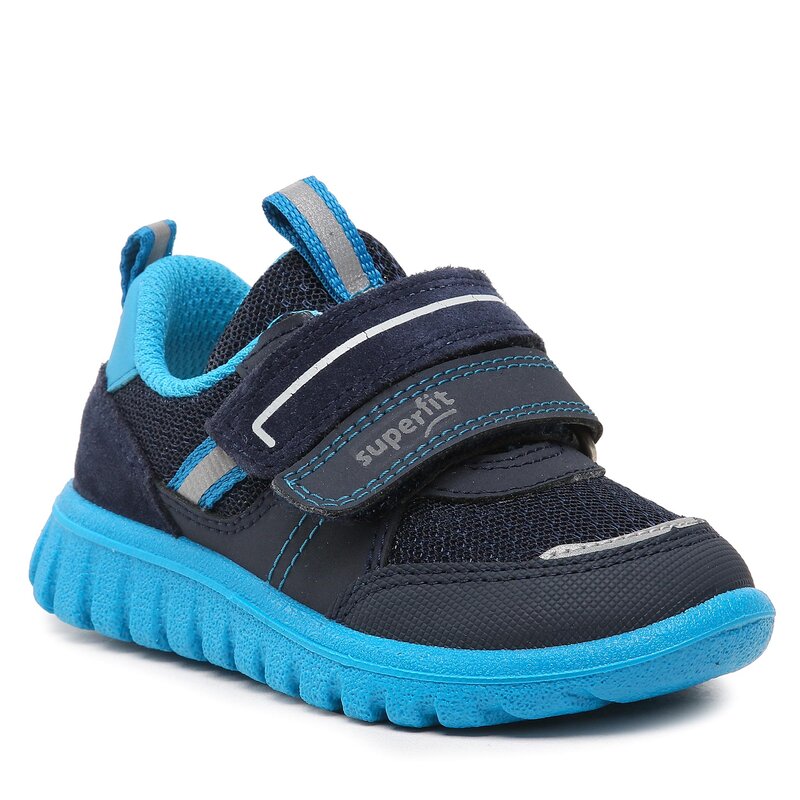Sneakers Superfit 1-006203-8000 M Blue/Turquoise Klettverschluss Halbschuhe Jungen Kinderschuhe