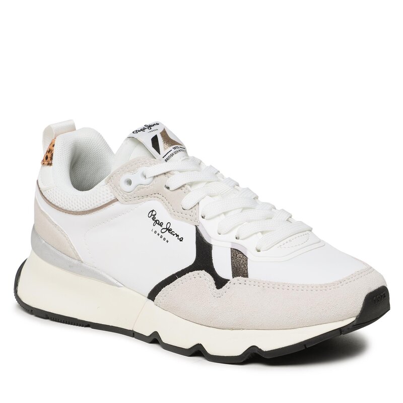 Sneakers Pepe Jeans Brit Pro Ba W PLS31458 White 800 Sneakers Halbschuhe Damenschuhe