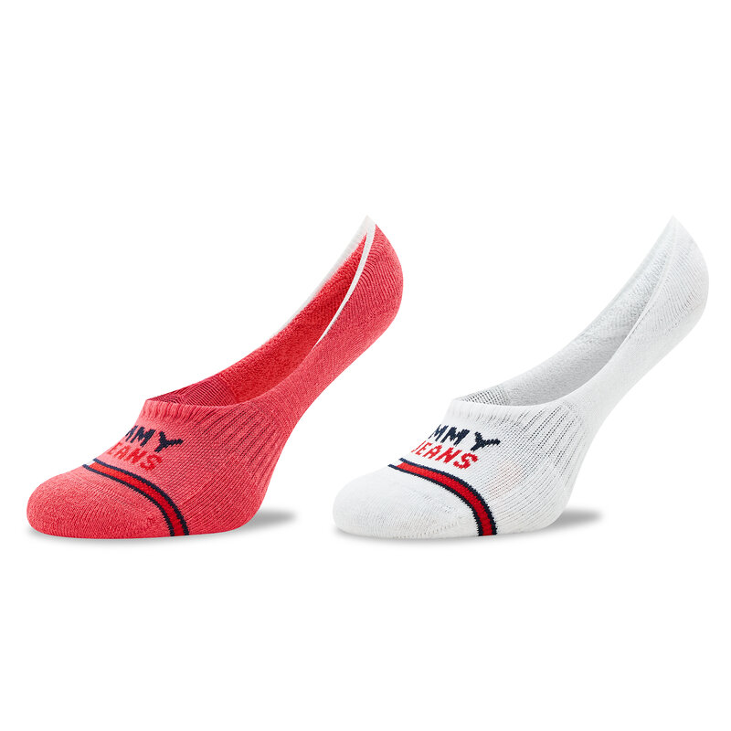 2er-Set Damen Sneakersocken Tommy Jeans 701218959 Pink 009 Knöchelsocken Damen Socken Textilien Zubehör
