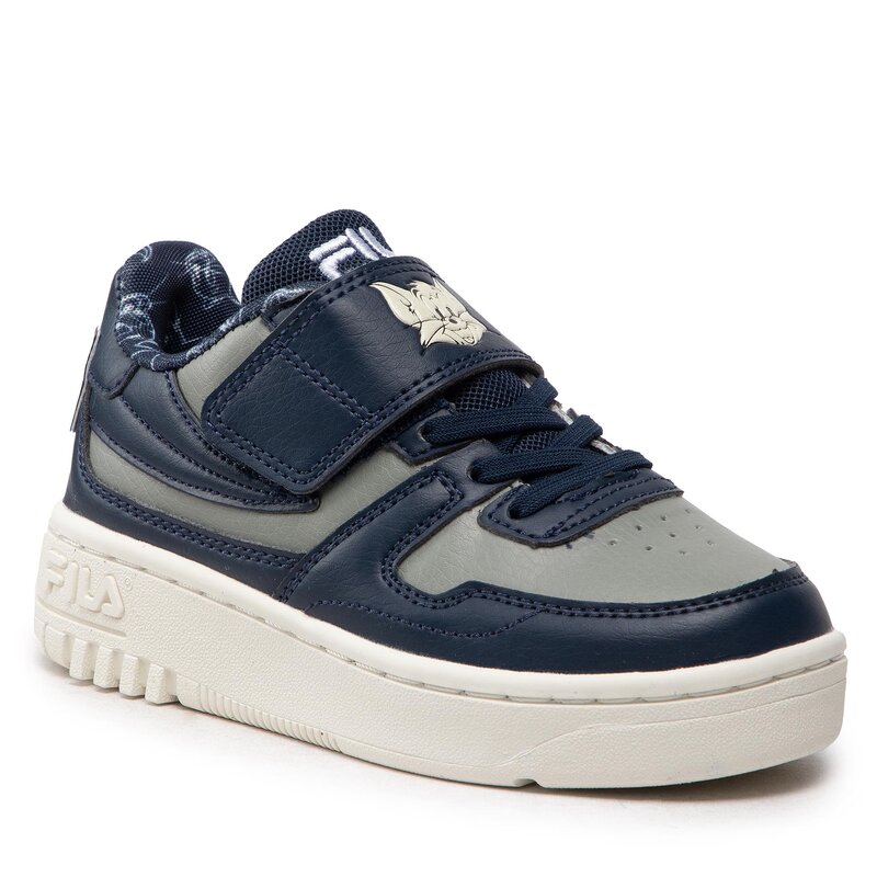 Sneakers Fila Wb Fxventuno Low Kids FFK0091.53078 Fila Navy/Tom Grey Klettverschluss Halbschuhe Jungen Kinderschuhe