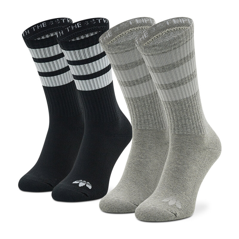 Hohe Unisex-Socken adidas 3 Str Crew Sock HM1806 Grau Hohe Damen Socken Textilien Zubehör