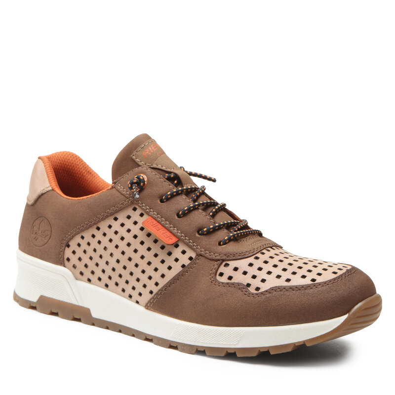 Sneakers Rieker 15106-20 Braun Kombi Sneakers Halbschuhe Herrenschuhe