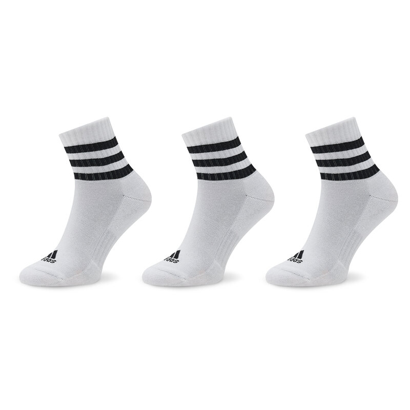 3er-Set hohe Unisex-Socken adidas 3S C Spw Mid 3P HT3456 White/Black Hohe Damen Socken Textilien Zubehör