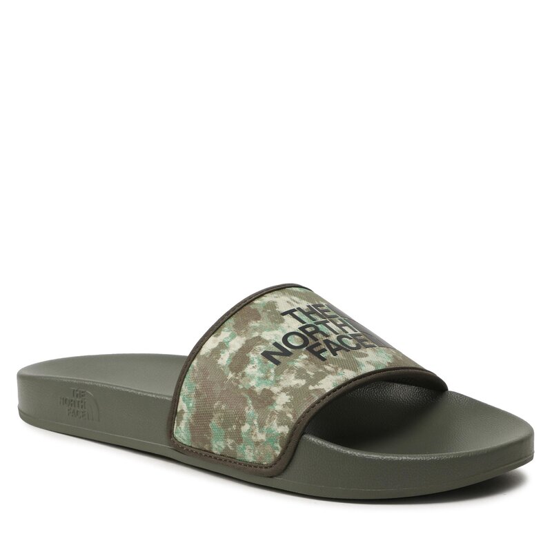 Pantoletten The North Face M Base Camp Slide Iii NF0A4T2RIYL1 Military Olive Stippled Camo Print/Tnf Black Pantoletten Pantoletten und Sandaletten Herrenschuhe