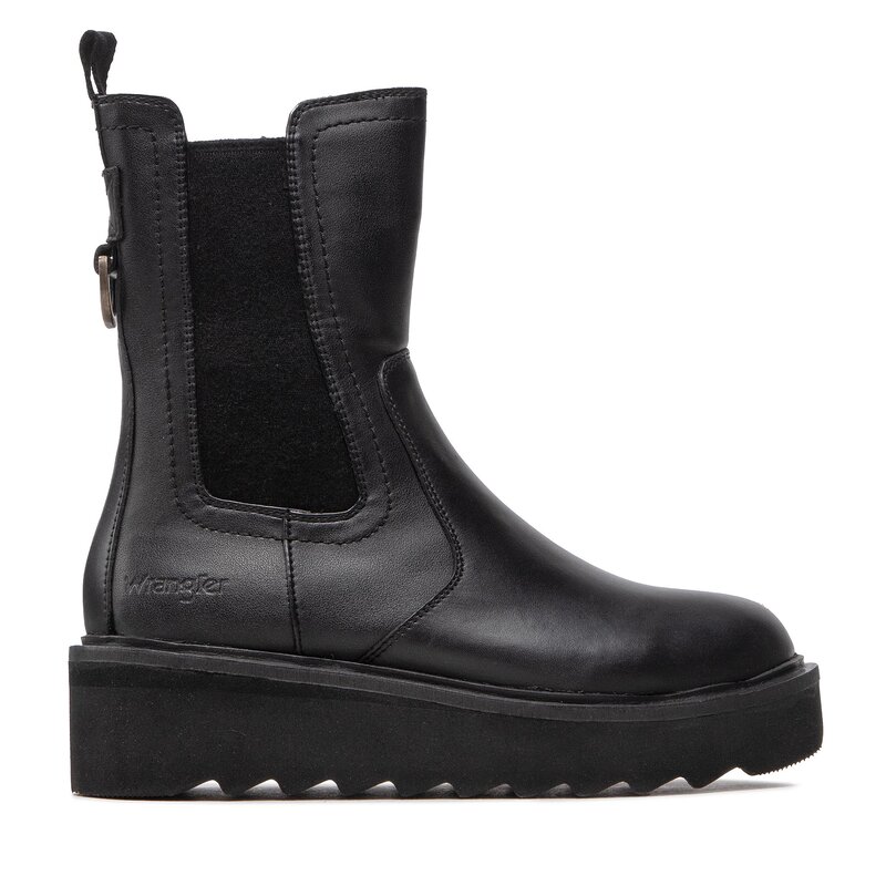 Stiefeletten Wrangler Jane Chelsea Leather WL22536A Black 062 Boots Stiefel und andere Damenschuhe