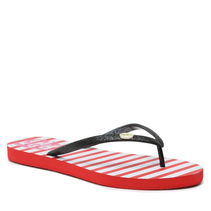 Zehentrenner Pepe Jeans Rake Love PLS70142 Red 255 Zehentrenner Pantoletten und Sandaletten Damenschuhe