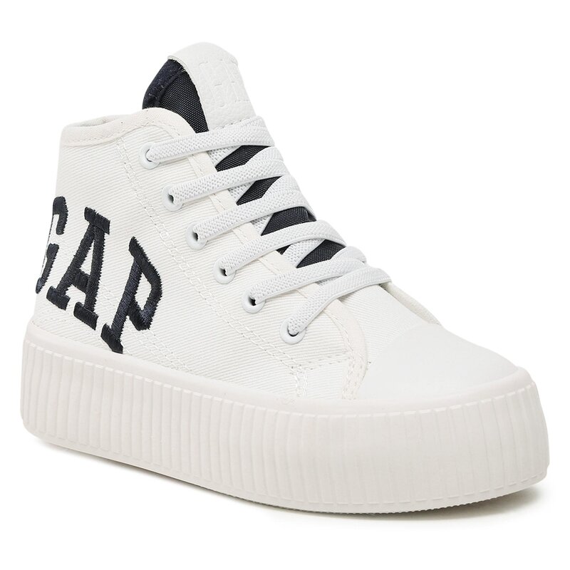 Sneakers aus Stoff Gap Jackson Mid Twl GAI501F6TYWHITGP White Schnürschuhe Stiefel und andere Mädchen Kinderschuhe