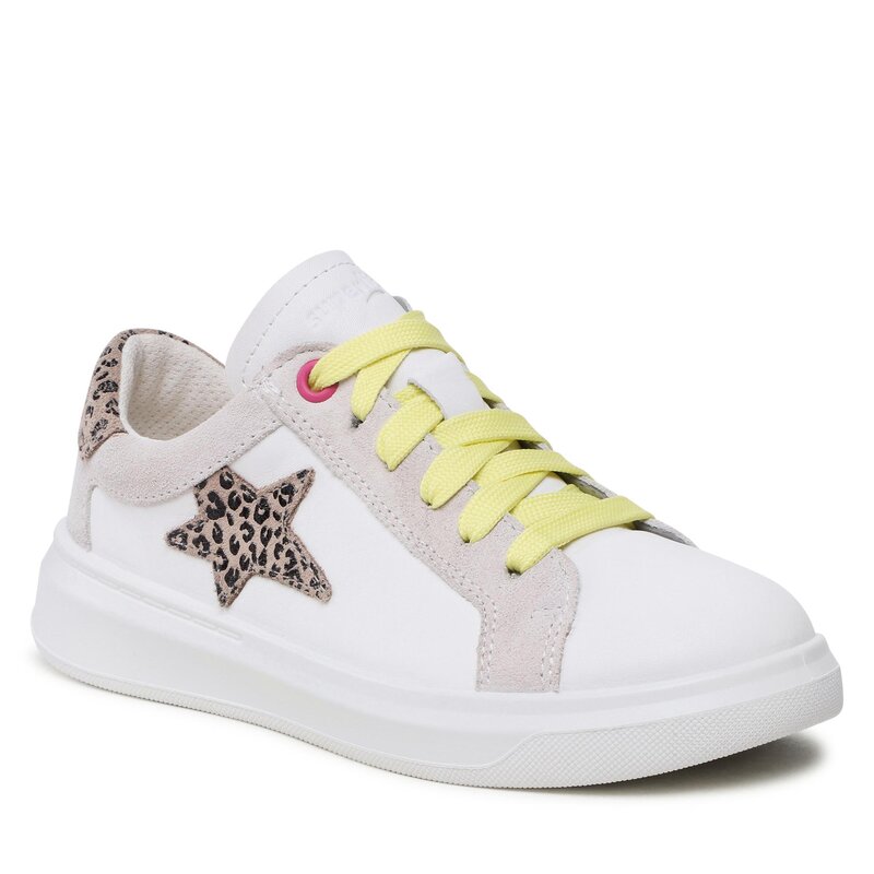 Sneakers Superfit 1-006461-1030 S Weiß Schnürschuhe Halbschuhe Mädchen Kinderschuhe