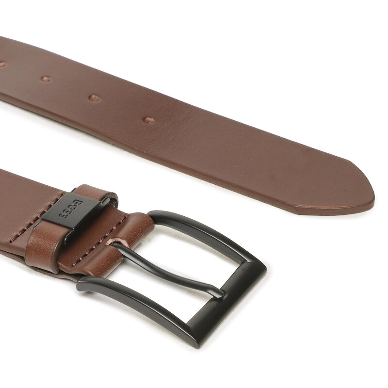 Herrengürtel Boss 50491902 Dark Brown 202 Herrengürtel Gürtel Leder-Galanterie Zubehör PU12078