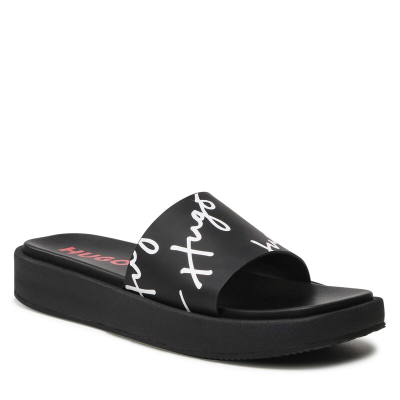 Pantoletten Hugo 50493072 Black 01 Pantoletten Pantoletten und Sandaletten Damenschuhe