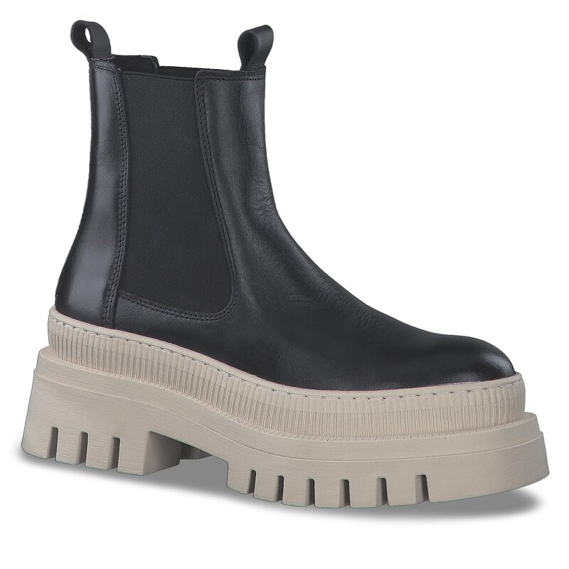 Klassische Stiefeletten Tamaris 1-25494-20 Blk Lea./Ivory 040 Stiefeletten Stiefel und andere Damenschuhe