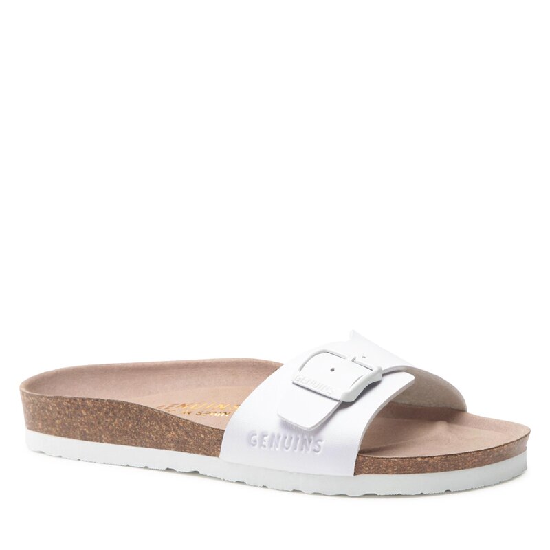 Pantoletten Genuins Toronto G104370 White Alltägliche Pantoletten Pantoletten Pantoletten und Sandaletten Damenschuhe