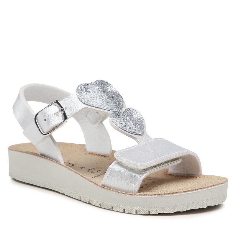 Sandalen Geox J S.Costarei G.D J35EAD 0NF2J C1007 S Silver Sandalen Pantoletten und Sandaletten Mädchen Kinderschuhe