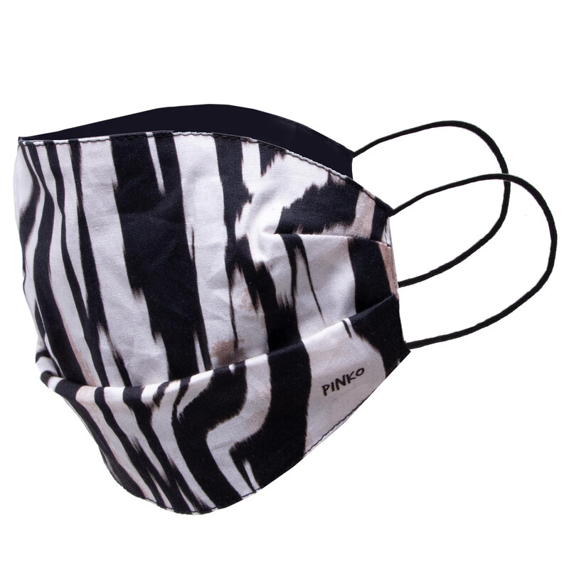 Stoffmaske Pinko Telematica Mask 20211 PRR 1N20D8.Y7RG Bianco/Ner ZMZ Bekleidung Textilien Zubehör