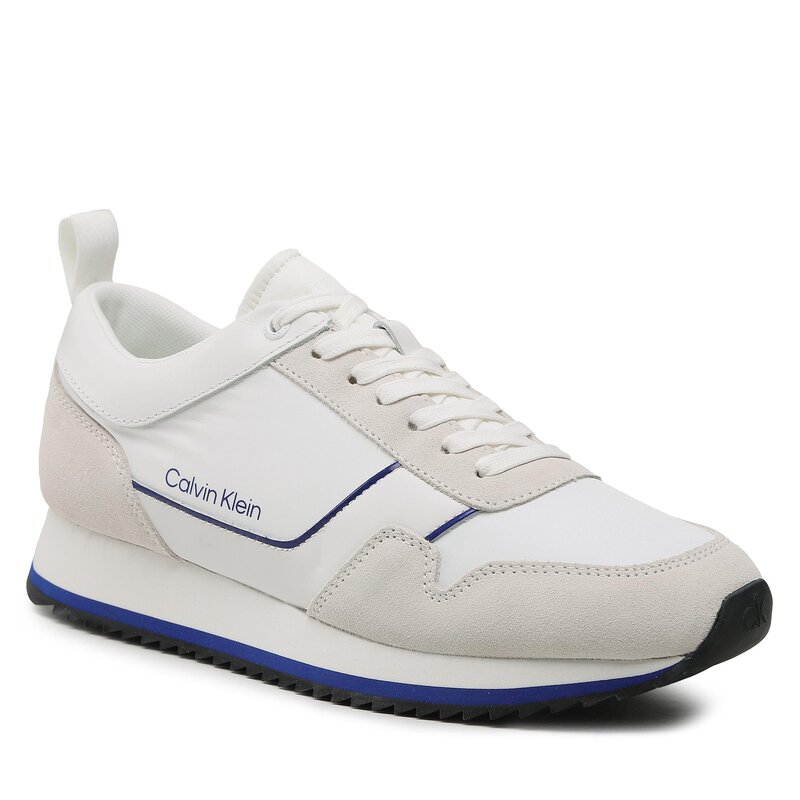 Sneakers Calvin Klein Low Top Lace Up Mix HM0HM00985 White/Ultra Blue 0K7 Sneakers Halbschuhe Herrenschuhe
