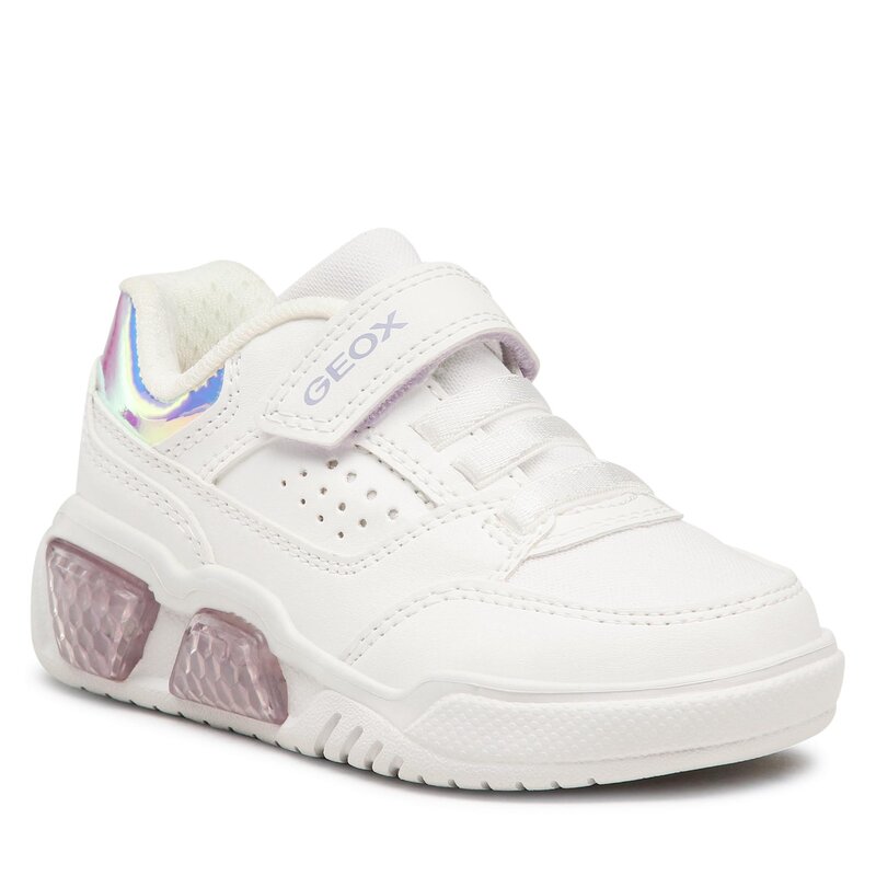 Sneakers Geox J Illuminus Girl J35HPA0BUASC0761 M White/Lilac Halbschuhe Mädchen Kinderschuhe