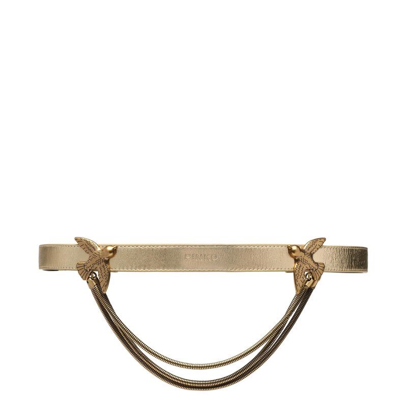 Damengürtel Pinko Love Berry Evolution 1 H2 Belt PE 23 PLT01 100301 A0F8 Oro/Antiqu ZZLQ Damengürtel Gürtel Leder-Galanterie Zubehör