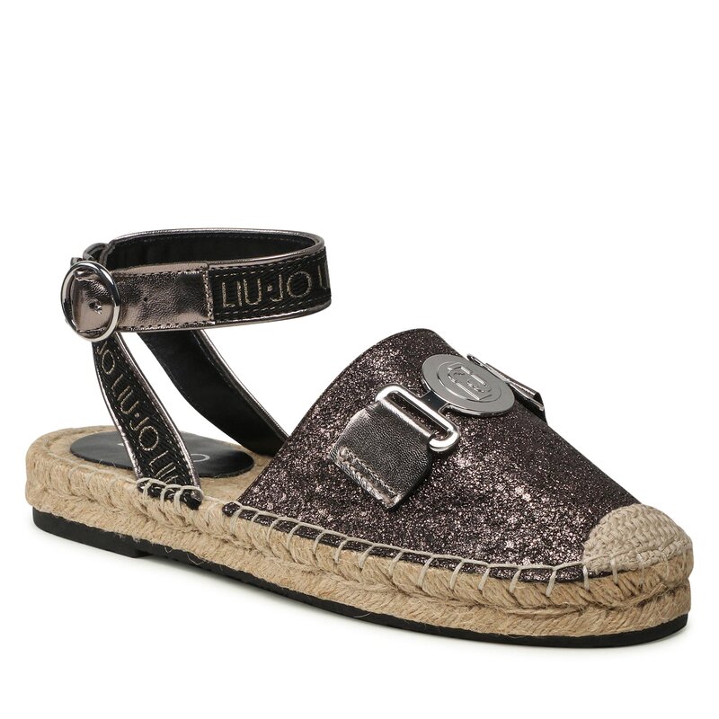 Espadrilles Liu Jo Vera 01 SA3073 EX157 Gun Metal 90011 Espadrilles Pantoletten und Sandaletten Damenschuhe