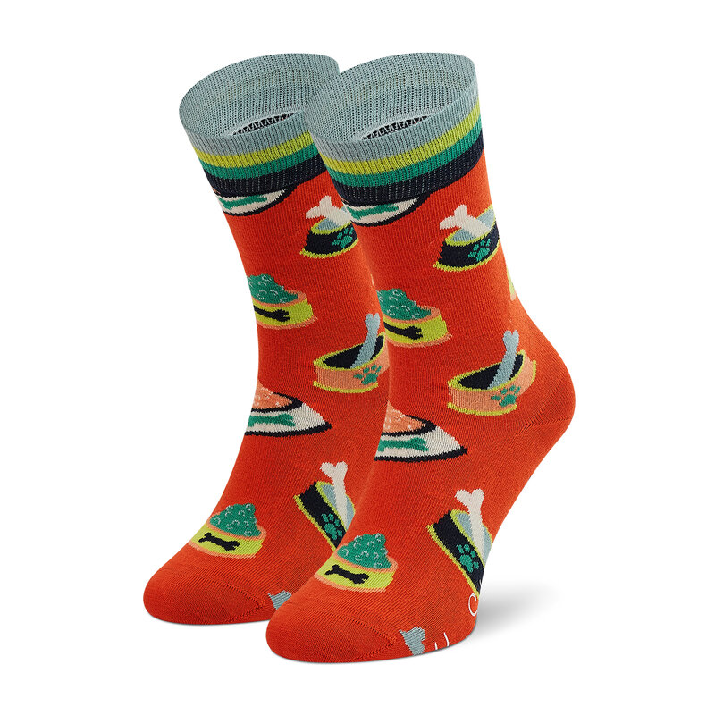 Hohe Unisex-Socken Happy Socks SDGF01-2700 Orange Hohe Damen Socken Textilien Zubehör