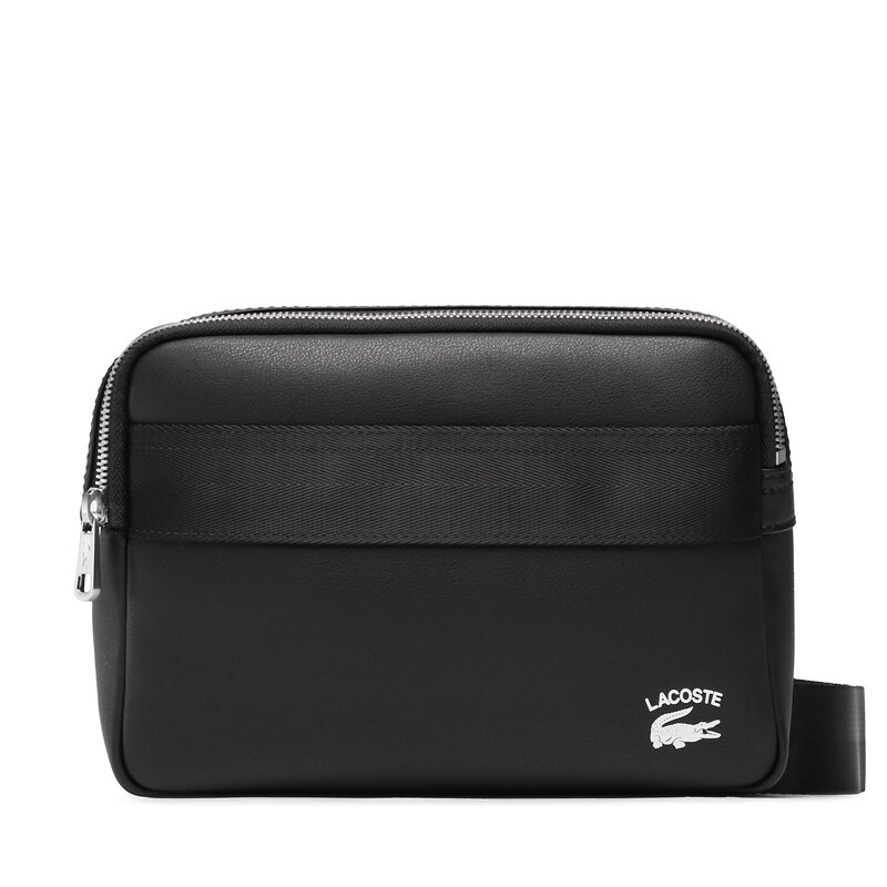 Umhängetasche Lacoste Reporter Bag NH4018PN Noir 000 Herren Jugendtaschen Leder-Galanterie Zubehör